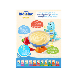 Vinamilk Ridielac Gold - <b>Cereal</b> for six-month olds - NO Meat Flavor (4 types in one pack) - 200g x 24 <b>Boxes</b>/Carton - Product Image 2