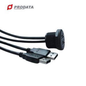 High Speed Double USB 3.0 Waterproof <b>Socket</b> <b>Cable</b> Assembly with IP67 Protection PVC/PTFE/PBT Materials for Industrial Use - Product Image 1