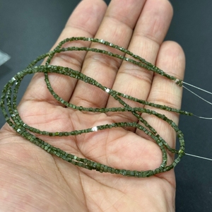 Cuentas Cuadradas de Diamante Verde Natural de 2-2.5mm, 14 Quilates, Cuentas de Diamante Africano Sueltas Sin Tratar, para Joyería, Collar, Pulsera, Gema AAA - Product Image 1