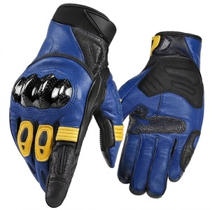 Motorbike Leather <b>Gloves</b> CE Armored Carbon Fiber Knuckle Racing Safety Gear <b>Touchscreen</b> Biker <b>Gloves</b> for USA Market - Product Image 2