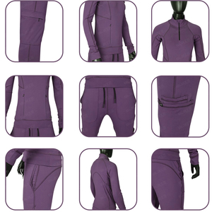 Unisex Medical <b>Scrub</b> Jogger Set Twill Uniform Tracksuit Long Sleeve <b>Top</b> and Leggings for Hospital Spa Uniform - Product Image 5