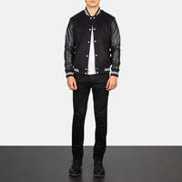 Veste universitaire personnalisée avec logo, veste de baseball pour équipes universitaires, vêtements en gros