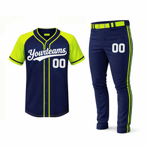 Ensemble personnalisé de maillots et pantalons de softball rayés, vêtements de sport professionnels, broderie, logo imprimé, tenue d'équipe complète - Product Image 3