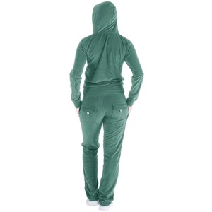 Sudadera con Capucha de Forro Polar Gris Sólido, Transpirable, Informal, para Mujer, con Logotipo Frontal - Product Image 5