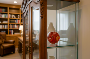 งานฝีมือศิลปะพื้นบ้านทางศาสนา รูปปั้นหมูแก้วสีแดง-ของตกแต่งบ้านปีใหม่จีนเสริมโชค ของขวัญ - Product Image 5