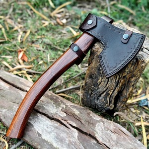 Arwin Enterprises Custom Hand Forged Damascus Steel DIY Viking Bearded Camping Hatchet Tomahawk <b>Axe</b>-16-inch Overall Length <b>Wood</b> - Product Image 4