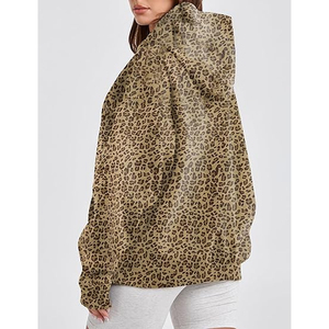 Custom Logo <b>Leopard</b> Hoodie Cotton Fleece Streetwear <b>Sweatshirt</b> Pullover OEM Supplier Wholesale - Product Image 6