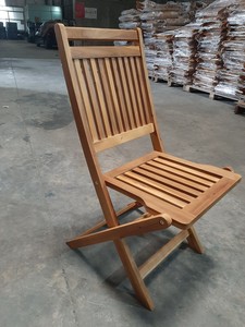Rustic Acacia Wood <b>Folding</b> <b>Chair</b> Waterproof Patio Deck Garden Lounge - Product Image 3