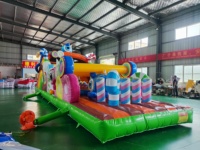 Château Gonflable Commercial Personnalisé en PVC, Monstre Marin QY, 12*3M, Idéal pour Parc d'Aventures - Vente Chaude