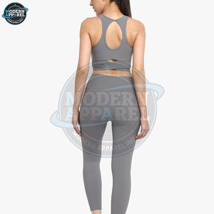 Ensemble de yoga sans couture de haute qualité pour femmes, vêtements de sport pour la gym, ensemble de yoga personnalisé avec logo - Product Image 5