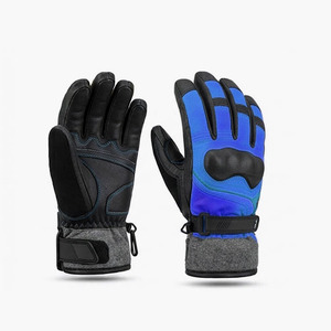 Blue <b>Men</b> Ski <b>Gloves</b> Best Designed <b>Men</b> Ski <b>Gloves</b> <b>Waterproof</b> Ski Winter Cheap Price Winter Breathable Full Finger Ski <b>Gloves</b> - Product Image 4
