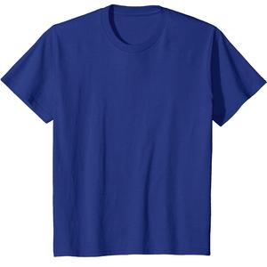 T-shirt à manches courtes pour homme, bleu royal, col rond, coupe classique, couleur unie, style décontracté, 100% coton jersey tricoté - Product Image 1