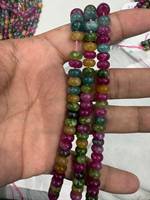 Perles en pierre naturelle optimisée, cristal 5*8mm, facettées, rondelles, abacus, apatite, jade, intercalaires, multi-tourmaline, pour bijoux DIY