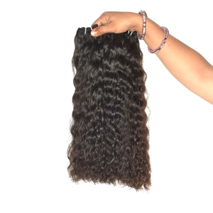 Extensions de cheveux humains bouclés indiens Remy de qualité supérieure, ondulés profonds, noir naturel, double trame machine, doux, volume complet, 100g - Product Image 6