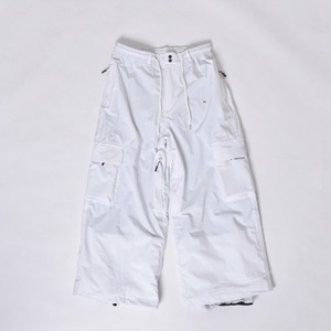 Unisex <b>White</b> <b>Cargo</b> Pants Drawstring Closure Quick Dry Polyester Adult Size XL - Product Image 1