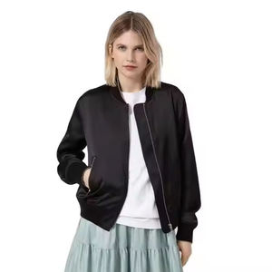 Chaqueta Bomber de Lana Azul Marino de Diseño Exclusivo para Chicas Universitarias, con Logotipo Personalizado, Ecológica, Precio Bajo, Ropa de Invierno Premium al por Mayor - Product Image 6