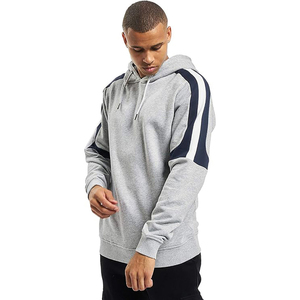 Men Lifestyle Performance Hoodie Tech Fleece Color Block <b>Athletic</b> Streetwear Sweatshirt Contrast <b>Tape</b> Gym Pullover OEM - Product Image 1