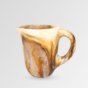 Elegant Ocean Blue Resin Craft Water Pitcher Handmade Serving <b>Jug</b> with Round Handle Contemporary Kitchen Dining Tableware Decor - Product Image 5