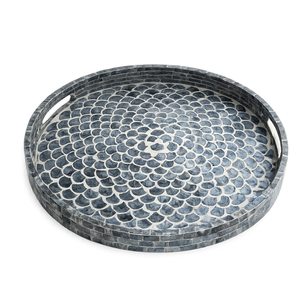 <b>Coffee</b> <b>Table</b> Gem Mother of Pearl Inlay Tray Handcrafted Decorative Platter for Modern Apartment Storage - Product Image 2