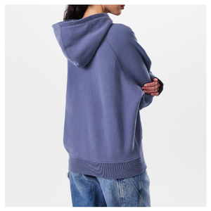 Sudadera con Capucha Extra Grande para Mujer, de Color Sólido, Tejida en Algodón, con Bolsillos, Estilo Otoñal, Largo Regular - Product Image 4