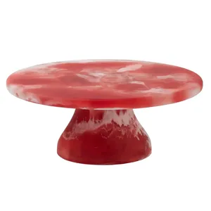 Premium Quality Natural Resin Finished Color Round Cake Stand Hand <b>Crafted</b> Oven Safe Kiswah <b>Craft</b> - Product Image 3