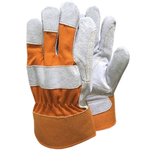 Gants de sécurité de chantier en cuir de vachette pleine fleur, résistants à la chaleur, certifiés CE, épaisseur 11 oz - Product Image 5