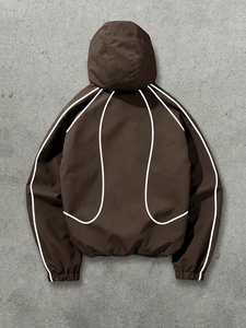 Chaqueta Cortavientos Ligera con Capucha, Unisex, Nueva Moda, con Rayas Reflectantes, Cierre Impermeable, Estilo Deportivo para Ciclismo al Aire Libre - Product Image 2