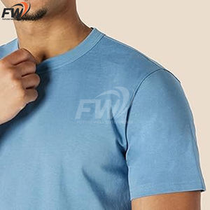 T-shirts pour hommes OEM, écologiques, respirants, coupe ajustée, style streetwear, polyester/coton, manches longues, col en V, design de logo personnalisé - Product Image 6