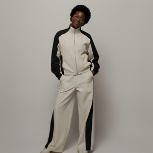 OEM/ODM 100% nylon 2 color Women's Tracksuit Comfortable baggy Fit Custom screen printed logo Breathable ladies 2 Piece <b>set</b> - Product Image 3