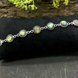 Zircon <b>Sterling</b> <b>Silver</b> Luxury High Quality Handmade Multi Stone Gemstone Charm <b>Bracelet</b> Gift for Her <b>Women</b> - Product Image 6