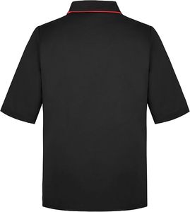 Découvrez les vestes de chef unisexes Impex en polyester et coton, uniformes de restaurant et de bar, fermeture à boutons, noir - Product Image 4