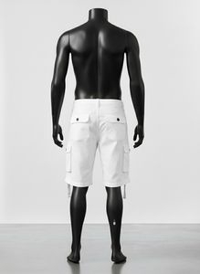 กางเกงขาสั้นคาร์โก้ผู้ชายสำหรับฤดูร้อน กางเกงขาสั้นคาร์โก้ลำลองสไตล์ไฮสตรีทเหนือเข่า ผ้าฝ้าย กางเกงขาสั้นซาฟารีสำหรับผู้ชาย - Product Image 6