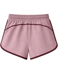 Shorts de détente pour femmes en rose poussière et bordeaux, taille élastique avec cordon de serrage, en coton et polyester doux, vêtements de nuit décontractés, shorts confortables pour l'été - Product Image 5