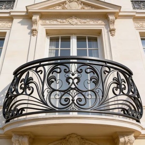 Rampe de balcon en fer forgé traditionnel KHP, résistante à la rouille, facile à installer, 10 lb, pour usage extérieur - Product Image 5
