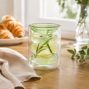 Tasse en verre borosilicate double paroi de 250 ml, faite à la main, sans plomb, isolée, pour café, thé, latte, expresso, réutilisable, en gros - Product Image 5