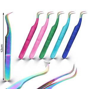 Pinces à épiler courbées en acier inoxydable de haute précision, bonne durabilité, faciles à utiliser, multi-angles à 45 degrés, portables - Product Image 3