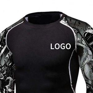 RUSH GUARD T-shirts de compression à manches longues en polyester 100% écologique 220g pour hommes et femmes avec sublimation personnalisée - Product Image 4