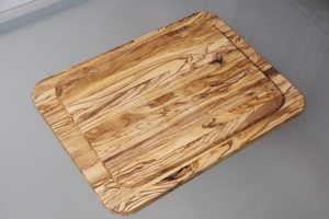 Planche à découper rectangulaire en bois d'acacia avec poignée en bois, écologique, passe au lave-vaisselle, épaisseur 1,5 cm, emballage individuel - Product Image 3