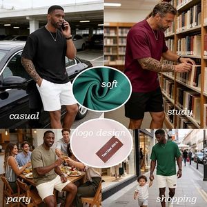 Ensembles de survêtements pour hommes, tenues 2 pièces, ensembles de sport, t-shirts décontractés et shorts, survêtement pour les voyages et les vacances d'été - Product Image 5