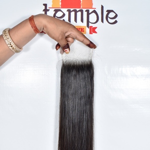 ผมแท้แบบอินเดีย Remy  4x4 Deep Wave Lace Frontal  สีดำธรรมชาติ  พร้อม H D Closure Piece  ติดง่าย  ทรงผมดูเป็นธรรมชาติ - Product Image 5