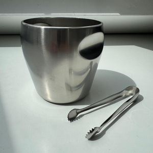 Vintage French Solid Stainless Steel Reims Champagne <b>Ice</b> Bucket Antique Silver Finishing Heavy French <b>Ice</b> Bucket Beverage Supply - Product Image 4