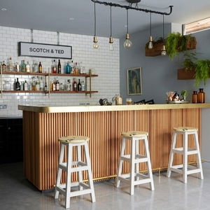 4GoodThings Recycled Plastic Eco-Friendly Durable Bar <b>Stool</b> Minimalist Design Wood Frame Home Bar Hotel Farmhouse <b>Dining</b> Outdoor - Product Image 4