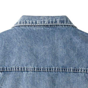 Gilet en jean respirant de couleur unie, design tendance, très vendu, pour homme, sans manches, look décontracté, streetwear. - Product Image 6