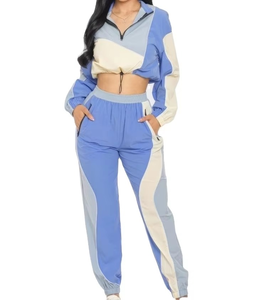 Nuevo Conjunto Deportivo de Moda Primavera 2026, Chaqueta con Cierre y Pantalones con Parches, Chándal para Mujer, Conjunto Jogger, Cortavientos, Sin Reseñas Aún - Product Image 4