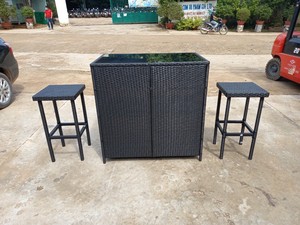 BS00029 Direct factory in VN Modern Indoor/Outdoor <b>Rattan</b> Garden Set 4pcs Wicker <b>Table</b> and Chairs for <b>Dining</b> Hotel & Villa Use - Product Image 2