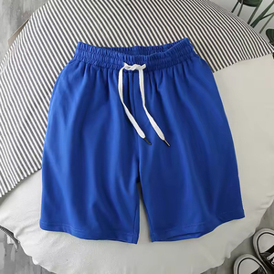 Pantalones Cortos Bermuda para Hombre, Talla Grande, Color Sólido, con Cordón, Casuales, de Algodón, Cintura Media, Tejido Liso Teñido - Product Image 3
