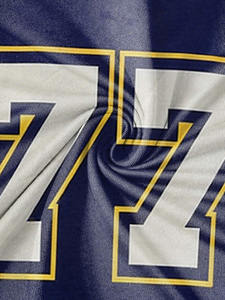 T-shirt surdimensionné en jersey de coton mélangé avec nom et numéro personnalisés, style streetwear, maillot de football américain, production sous marque privée - Product Image 4