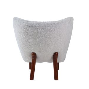 Poltrona Zusud in Sherpa Bianco con Design Teddy per Soggiorno - Product Image 6