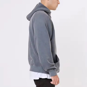 Sweat à capuche personnalisé avec logo en relief, de haute qualité, pour hommes, vente en gros - Product Image 3