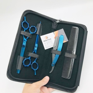 Ensemble de ciseaux de coiffeur de Salon professionnel avec lame tranchante ciseaux de coupe de cheveux Plasma bleu en acier inoxydable japonais pour une utilisation en Salon - Product Image 6